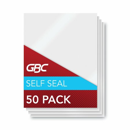 Gbc SelfSeal Self-Adhesive Laminating Pouches and Single-Sided Sheets, 3 mil, 9"x12", Gloss Clear, PK50 3747307CF